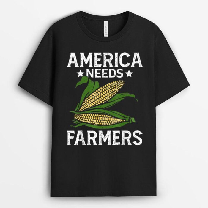 America Needs Farmers, Agriculture Corn Farming T-Shirt