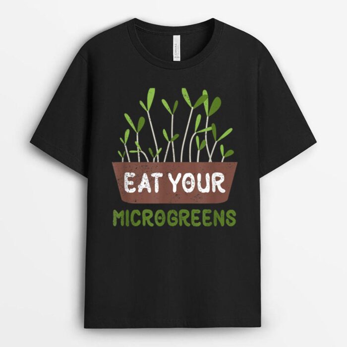 Awesome Microgreens Farmer Sprouts Grower Backyard Farming T-Shirt