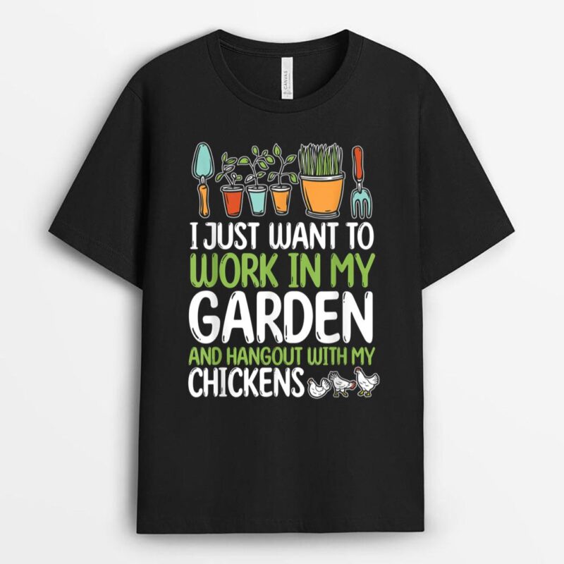 Chicken Garden Lover Graphic Chicken Farmer T-Shirt