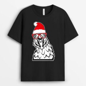 Chicken Santa Hat Christmas Farm Animal X-Mas Pajama Farmer T-Shirt