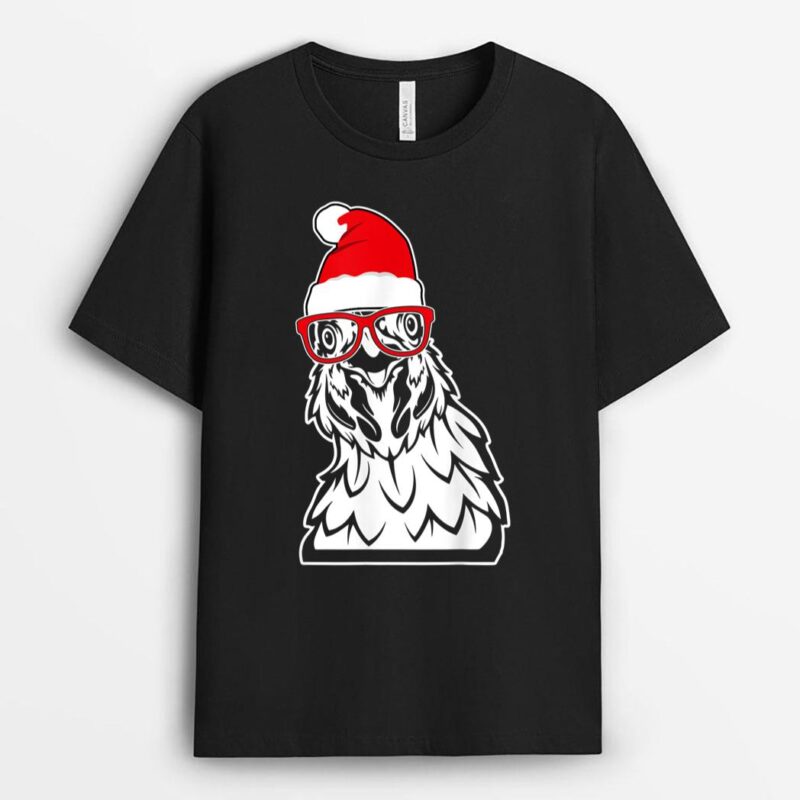 Chicken Santa Hat Christmas Farm Animal X-Mas Pajama Farmer T-Shirt