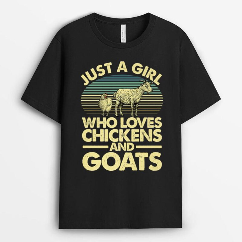 Cool Farmer For Women Girls Chicken Goat Lover Farm Animal T-Shirt