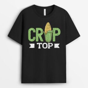 Corn Crop Top Funny Farming Farmer Tractor Farm Graphic T-Shirt