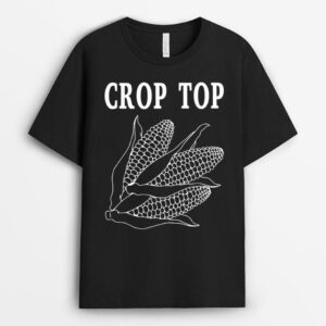 Crop Top Funny Farmer Farming Corn Lover T-Shirt