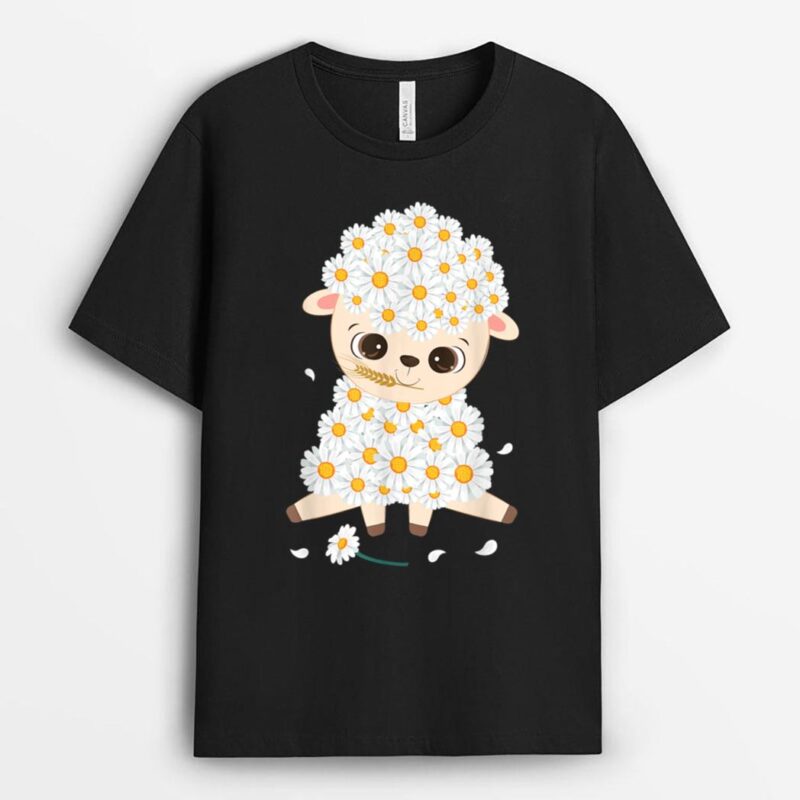 Cute Sheep Flowers - Herder Sheep Farmer T-Shirt