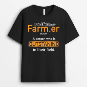Farmer Definition Person Outstanding In Their Field Farming T-Shirt