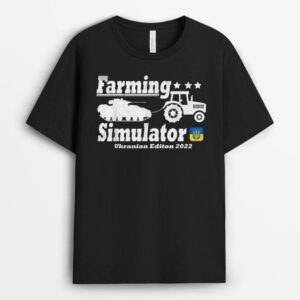Farmer Simulator Tractor Pulling Tank Ukrainian Edition T-Shirt