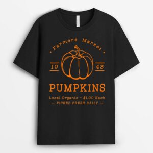 Farmer's Market Pumpkin 1943 Farm Fresh Fall Thanksgiving T-Shirt