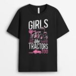 Farming Farmer Girl Tractor Tractor Vintage Girls Like T-Shirt
