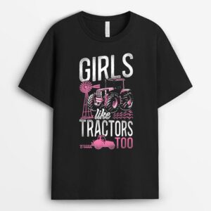 Farming Farmer Girl Tractor Tractor Vintage Girls Like T-Shirt