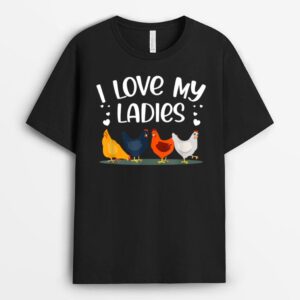 Funny Chicken Art Men Women Ladies Chicken Farmer Whisperer T-Shirt