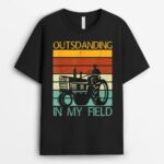 Funny Puns Outstanding in My Field Farms Tractors T-Shirt
