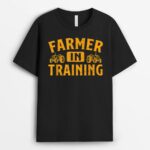 Funny Tractor Boys Youth Men Farmer In Training Tractor T-Shirt