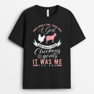 Goats Chickens Girl Funny Farmer Wife Humor Rancher Herder T-Shirt