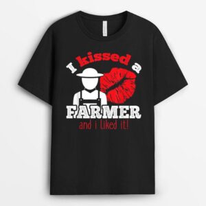 I Kissed a Farmer and I Liked it T  w Lips & Farmer T-Shirt