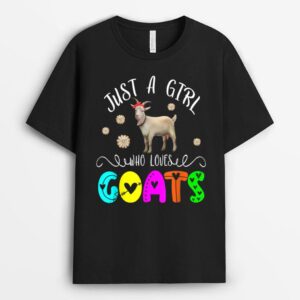 Just A Girl Who Loves Goats Floral Goat Bow Tie Farmer Lover T-Shirt