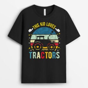 Kids This Kid Loves Tractors Farmer Tractor T-Shirt