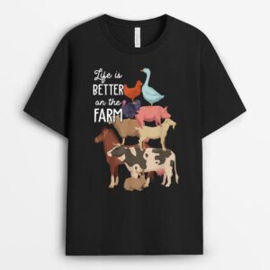 Life is better on the Farm Cute Animals Country Farmer T-Shirt
