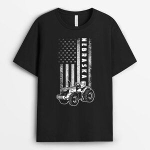 Nebraska Farmer Pride - Patriotic Nebraska Farmer T-Shirt