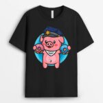 Pig Police Farmer Officer Funny Pig Cop Donut Doughnut Lover T-Shirt
