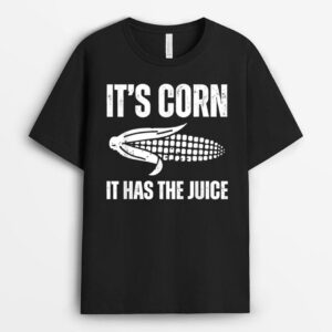 Retro It's Corn It Has The Juice Graphic Farmer T-Shirt