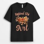Scottish Highland Cow Girl Scottish Highland Cattle Farmer T-Shirt