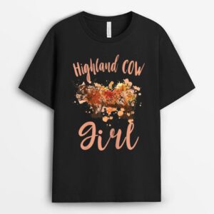 Scottish Highland Cow Girl Scottish Highland Cattle Farmer T-Shirt