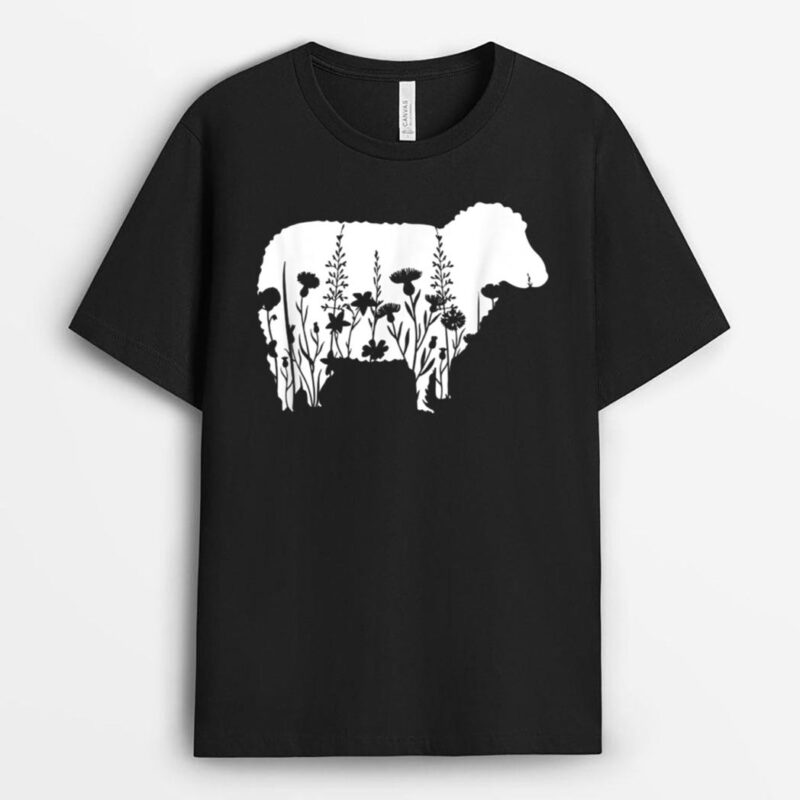 Sheep Whisperer Flower Funny Farming Farm Animal Farmer Gift T-Shirt