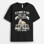 Smart People Cattle Farmer - Cow Breed Charolais T-Shirt