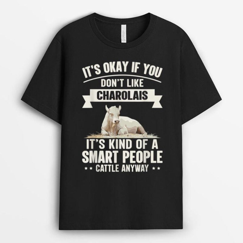 Smart People Cattle Farmer - Cow Breed Charolais T-Shirt