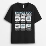 Things I Do In My Spare Time Tractors Farmer Tractor Driver T-Shirt