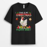 This Is My Xmas Pajama  Santa Reindeer Chicken Farmer T-Shirt