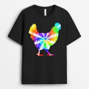 Tie Dye Chicken For Hippy Farmer Hobby Farm T-Shirt