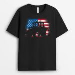 Tractor USA Flag design for Patriotic Farmer T-Shirt