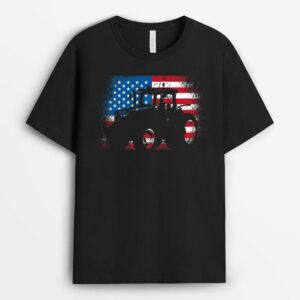 Tractor USA Flag design for Patriotic Farmer T-Shirt