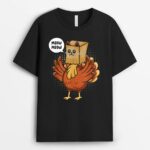 Turkey Animal Farmer Cat Lover Funny Fake Cat Thanksgiving T-Shirt