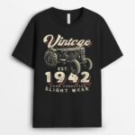 Vintage Farmer Tractor established 1942 80th Birthday Party T-Shirt