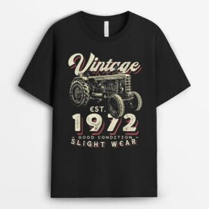 Vintage Farmer Tractor established 1972 50th Birthday Party T-Shirt