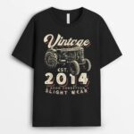 Vintage Farmer Tractor established 2014 8th Birthday Party T-Shirt