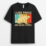 Vintage I Like Frogs Retro Amphibian Lake Animals Toad Lover T-Shirt