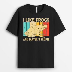 Vintage I Like Frogs Retro Amphibian Lake Animals Toad Lover T-Shirt