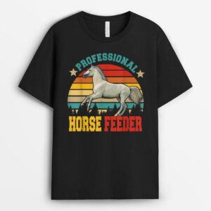 Vintage Retro Professional Horse Feeder Funny Farmer Lover T-Shirt