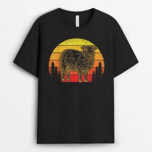 Vintage Retro Sheep, Sheep Lamb Farmer T-Shirt