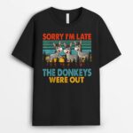 Vintage Retro Sorry I'm Late The Donkeys Were Out Farmer T-Shirt