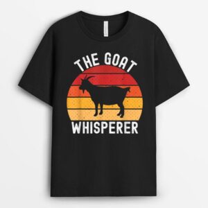 Vintage The Goat Whisperer Funny Vegan Goat Mom Lover Farmer T-Shirt